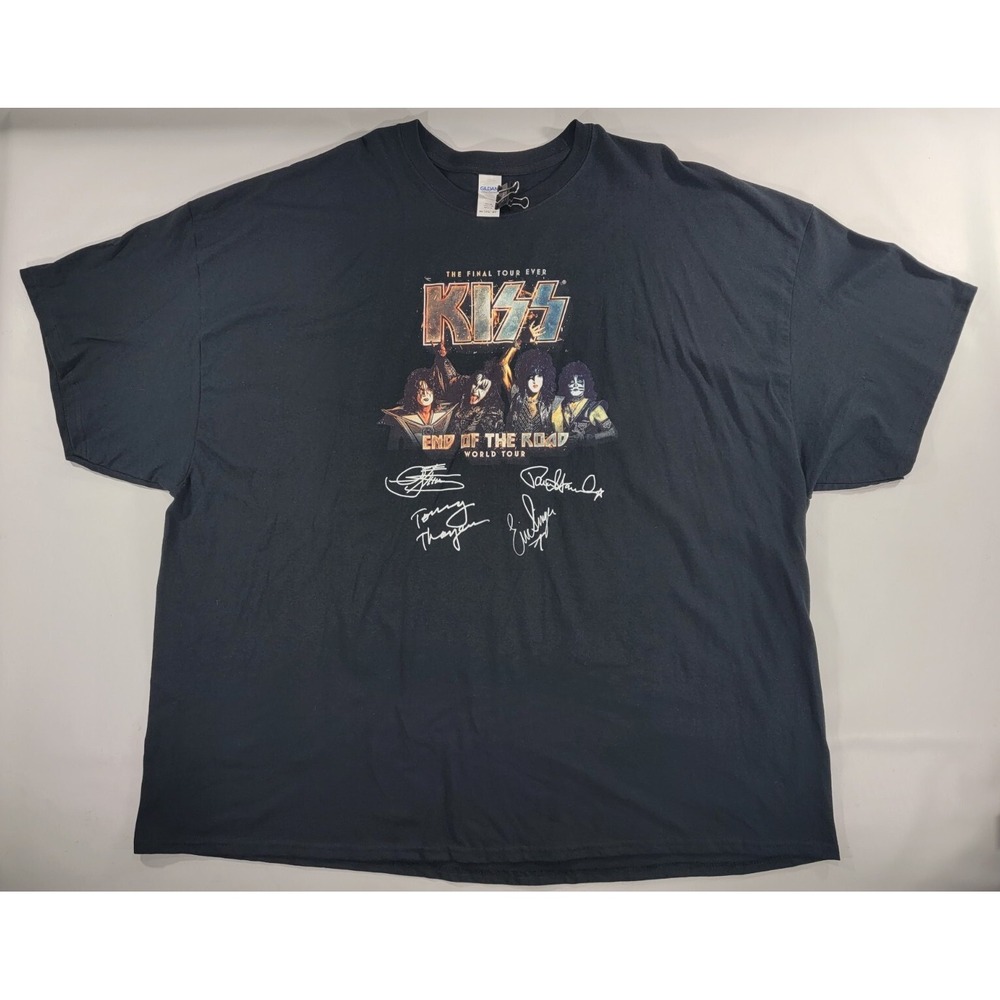 KISS T-shirt End Of The Road Final Tour Ever Faces Band Signatures NWOT Sz 5XL